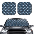 thumbnail image 2 of Naloa Funny Sharks Print 2-Piece Windshield Sunshade,Foldable Car Front Window Sun Shades,for Most Sedans SUV Truck-Small, 2 of 6
