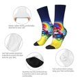 thumbnail image 4 of Saiise Mario Funny Socks Men Women Adults Novelty Graphic Crew Tube Socks Crazy Design Casual Dress Socks for Sports,Running,Travel, 4 of 7
