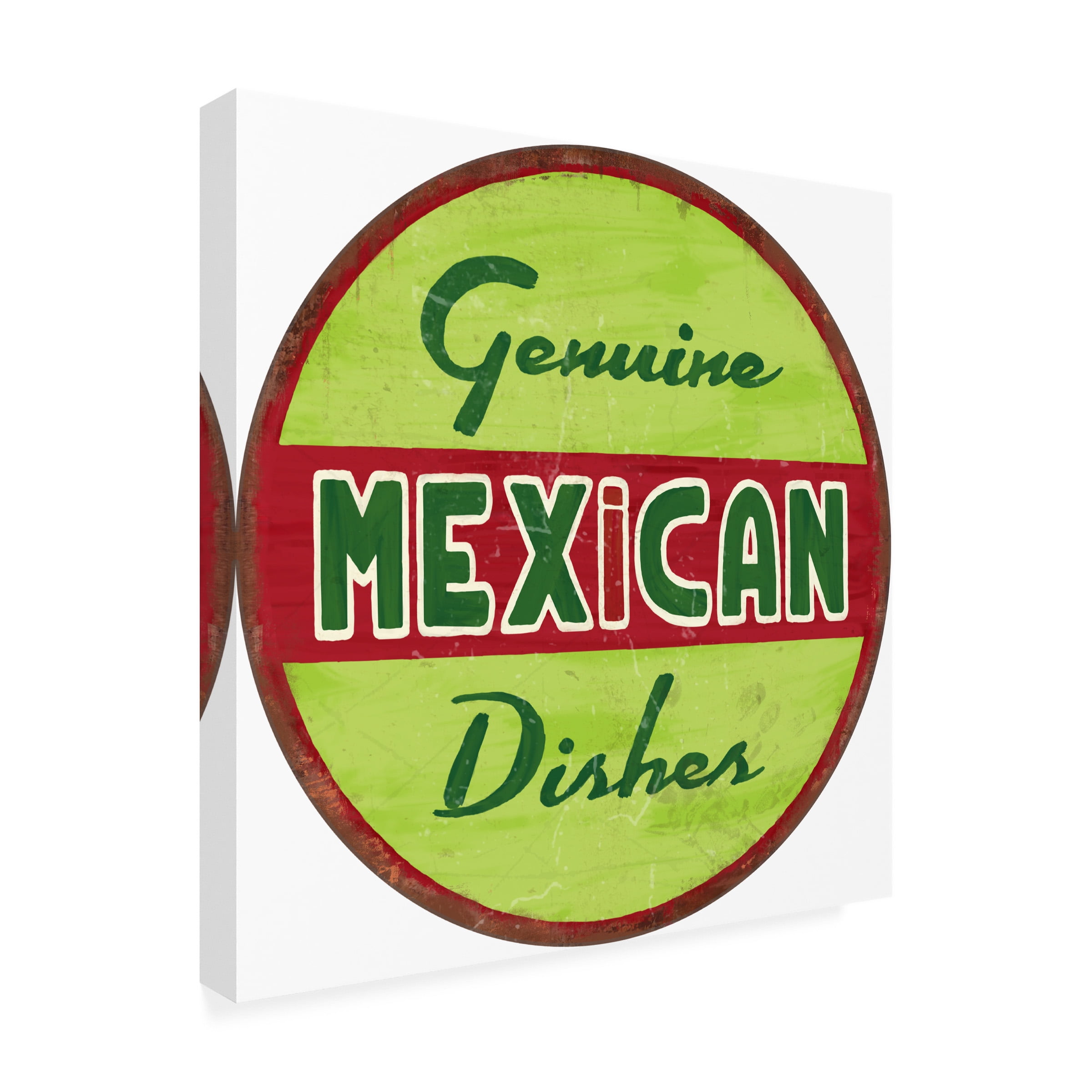RetroPlanet 'Mexican 14 Circle Lime' Canvas Art