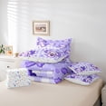 thumbnail image 6 of Castle Fairy Cartoon Flowers Axolotl Bedding Comforter Set,Plaid Grid King Bedding Sets, 6 of 8