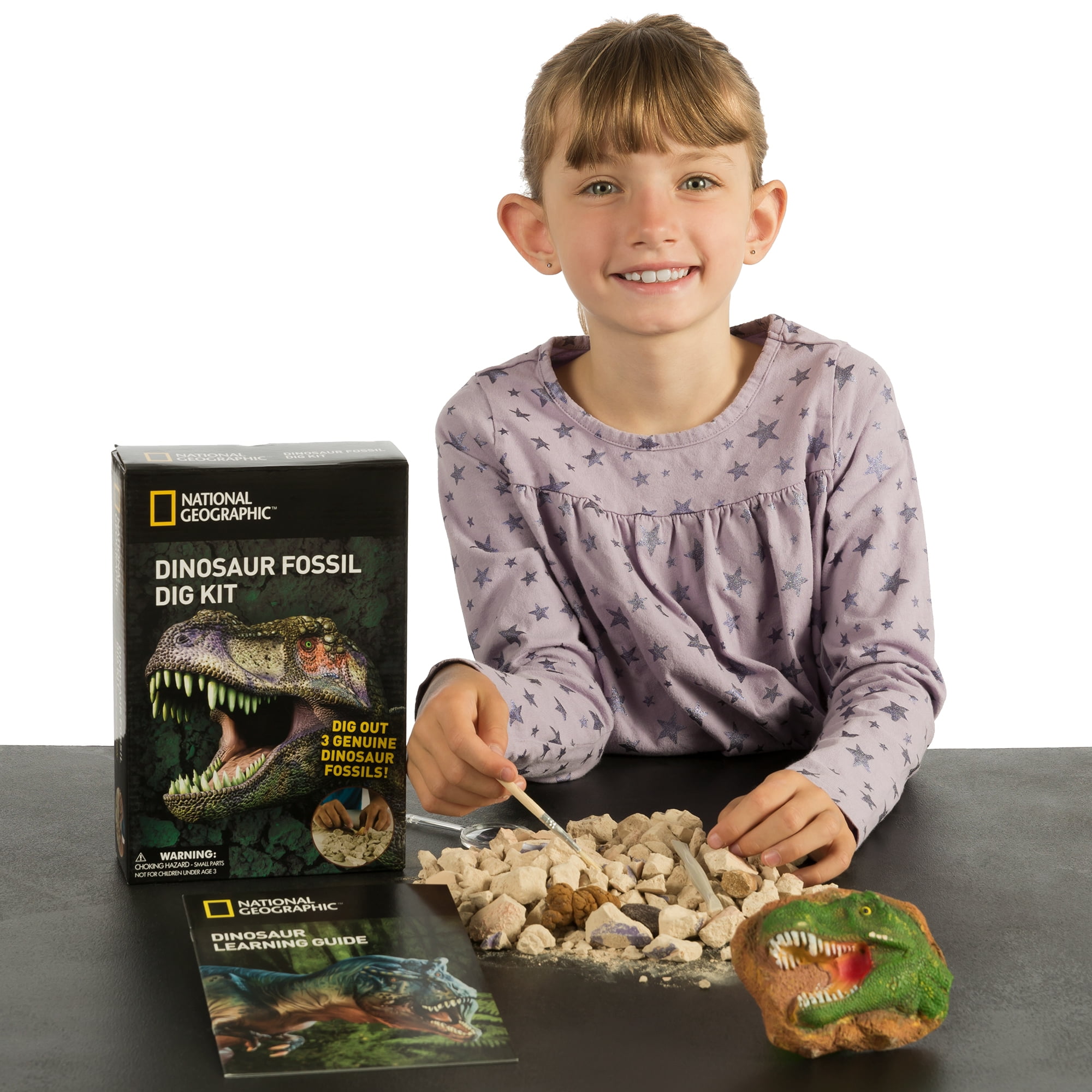 Educational LOT OF 2 GEMSTONE & DINOSAUR Dig Kit Kids Science Toys E3 Crystals 