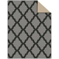 thumbnail image 2 of Ottomanson Trellis Area Rug 5' x 6'6" - Non Slip Low Pile Carpet, Dark Gray, 2 of 8