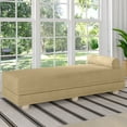 thumbnail image 3 of Jaxx Alon Daybed - Fold-Out Sleeper Chaise with Premium Memory Foam Queen-Size Mattress - Made in the USA - Camel, 3 of 3