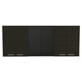 thumbnail image 5 of FM FURNITURE Yuma Wall Cabinet with Four Doors Black Engineered Wood, 5 of 6