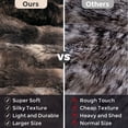 thumbnail image 5 of MOOFUN Faux Rabbit Fur Throw Blanket- 60x80 inches, Soft Fluffy Cozy Warm Fuzzy Machine Washable, Durable Blanket for Couch and Bed - Brown, 5 of 8