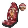 thumbnail image 3 of Pzuqiu Christmas Highland Cow Automotive Seat Covers Soft Anti-Slip 2 Pcs Car Seat Covers Front Seats Covers Elastic Fabric Comfortable Interior Accessories Fit for Cars SUV Sedan, 3 of 7
