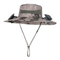 thumbnail image 1 of Sombrero de refrigeración con ventilador, sombrero para el sol, ala ancha, recargable, 3 velocidades, con ventilador solar, pescador tinta caqui, 1 of 8