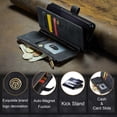 thumbnail image 5 of CaseMe Phone Case Wallet Case for Samsung Glalxy Z Fold 6 PU Leather Magnetic Handbag Zipper Pocket Card Slots, 5 of 7