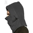 thumbnail image 3 of Gustave 6 in 1 Fleece Balaclava Windproof Ski Face Mask For Unisex, Adjustable Full Face Mask Hat Neck Warmer Sports Cap (Gray), 3 of 10