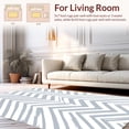 thumbnail image 2 of ODIKA 3'x5' Machine Washable Non-Slip Area Rug, Contemporary Design Featuring Bold Motifs High Traffic Rug, Gray, 342680, 2 of 5