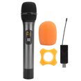 thumbnail image 1 of Micrófono inalámbrico UHF de mano USB de doble canal para el hogar Equipo de audio cuadrado KTV, 1 of 10
