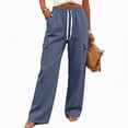 thumbnail image 7 of Guluxicc Womens Cargo Pants with Multi Pocket Drawstring Elastic Waist Long Wide Leg Trousers Summer Casual Outfits, 7 of 7