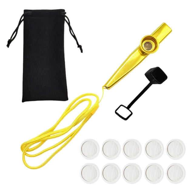TISHITA Flûte Kazoo pour Fêtes Bouche Légère Kazoo pour Adultes Enfants Performance Or