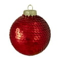 thumbnail image 2 of Northlight 4ct Red Shiny Sequin Christmas Ball Ornaments 2.75" (70mm), 2 of 3