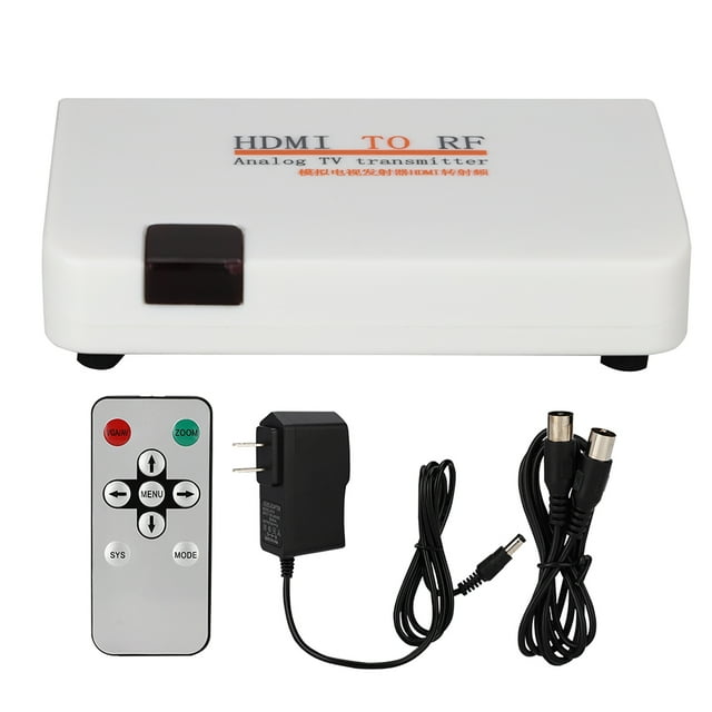 Adaptador convertidor Coaxial HDMI a RF compatible con 480I/480P/576I/576P/720P/720I/1080I/1080P (100-240V)US