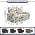 thumbnail image 6 of TSOVTHRID Daisy Bee Recliner Loveseat Cover, Stretch Reclining Sofa Covers with Pockets, Loveseat Recliner Slipcovers Furniture Protector for Pets, White, 6 of 7
