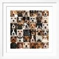 thumbnail image 2 of Art.com Collage Of 36 Dog Heads Premium Giclee Print by Life on White, White Frame Wall Art, 38" x 38", 2 of 5