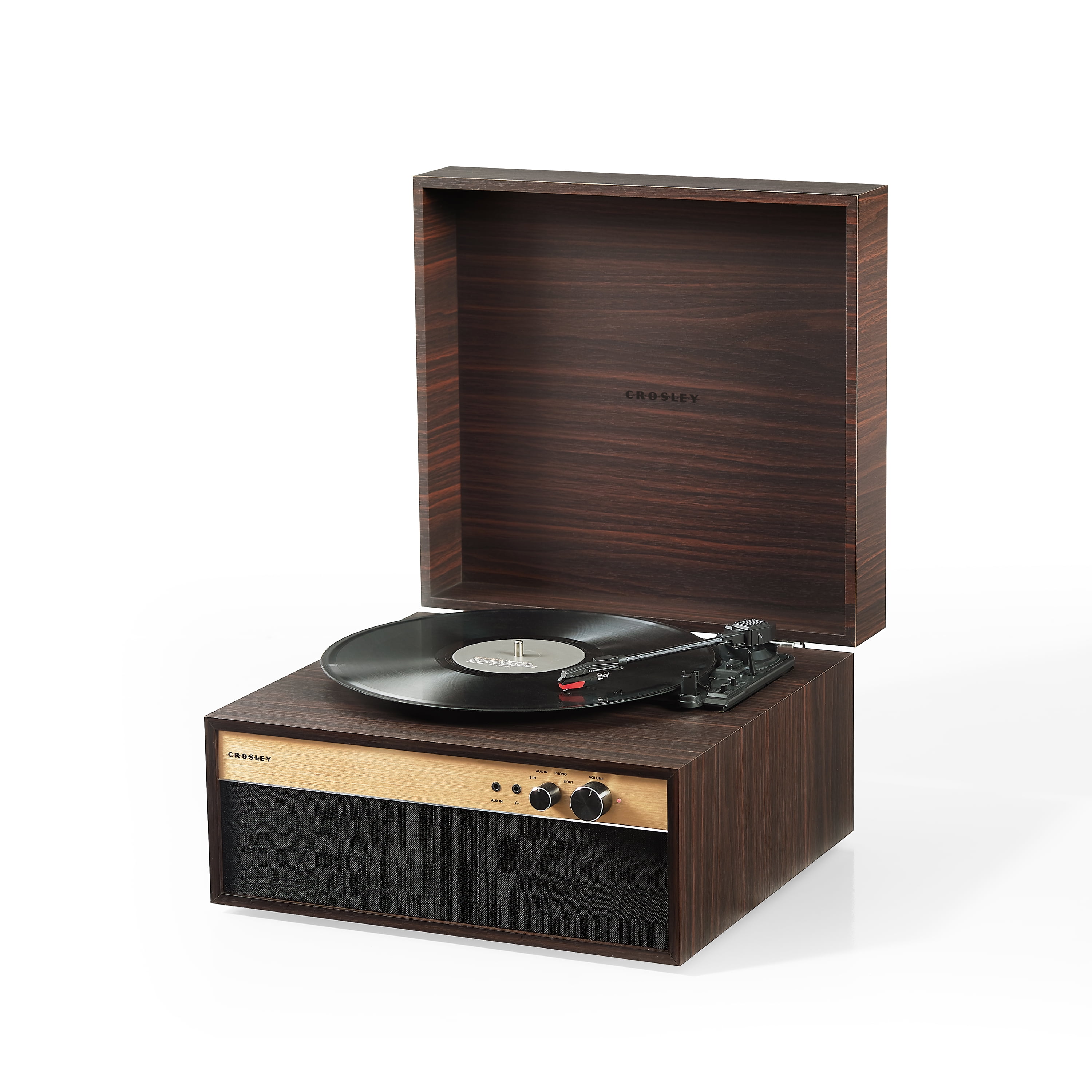 Crosley Jasper Record Player In Walnut