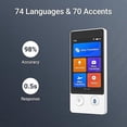 thumbnail image 2 of ANFIER Offline Language Translator Device W12 White 144 Languages and Accents No WiFi Needed with Protective Case and Lanyard, 2 of 7