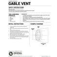 thumbnail image 3 of 24"W x 49"H Peaked Urethane Gable Vent Louver, Non-Functional, 3 of 11