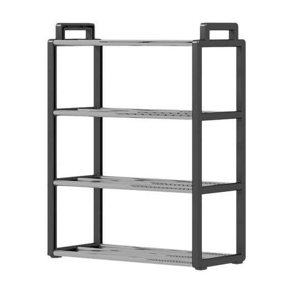 Lilixerw 4 Tier Shoe Rack for Closet Shoe Organizer,Stackable Shoe Shelf Storage - Free Standing Shoe Rack,Household Supplies,20.9×7.2×17.9inch,Black
