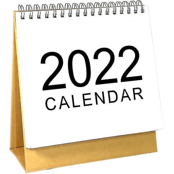 Calendario de escritorio de pie 2022, calendario mensual de escritorio de pie, encuadernado con alambre, de mesa, simple