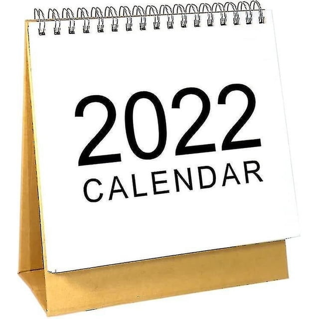 Calendario de escritorio de pie 2022, calendario mensual de escritorio de pie, encuadernado con alambre, de mesa, simple