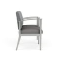 thumbnail image 2 of Amherst Steel Reception 2 Seat Tandem Seating / Silver Steel / Gray / Gray, 2 of 3