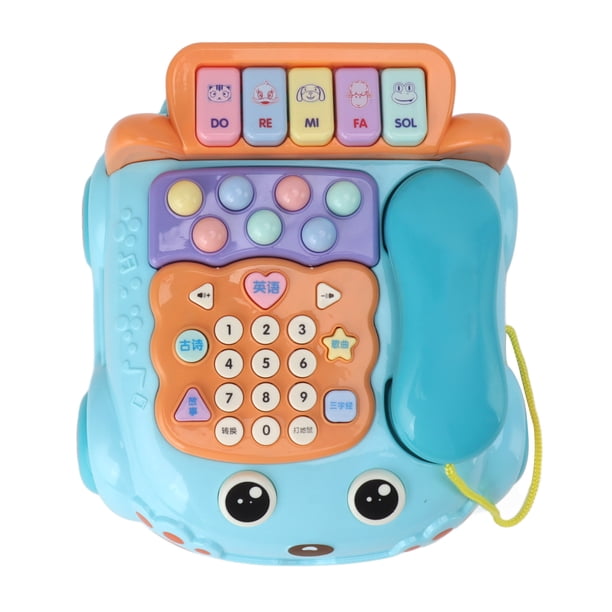 Teléfono Educativo Para Bebés Juguete Música Interactiva Inglés Chino Chino Bilingüe Niños De Juguete Finge Teléfono Para Niños Material ABS