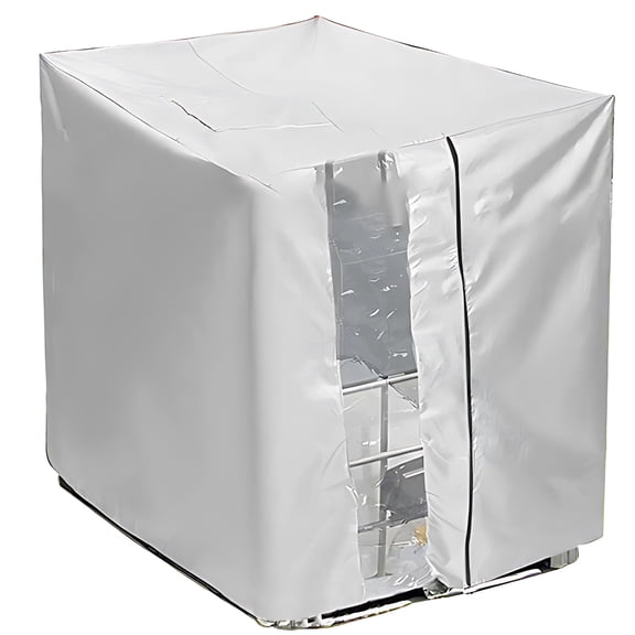 Silver IBC Tank Cover 47.2 x 45.7 x 39.4 in / 120 x 116 x 100 cm, Outdoor Water Tank Dust and Waterproof Cover, Oxford Cloth Insulated IBC Tank Cover for IBC Tanks