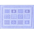 thumbnail image 1 of Ahgly Company Machine Washable Indoor Rectangle Abstract Blue Modern Area Rugs, 2' x 4', 1 of 4