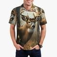 thumbnail image 2 of Salouo American Wildlife Deer Forest for Men's Short Sleeve Polo Shirts,Polo Shirts for Men Performance Short Sleeve Golf Shirt Athletic Casual Collared T-Shirt-3X-Large, 2 of 8