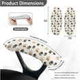 thumbnail image 6 of SCRAWLGOD Paws Beige 3 Pieces Set Stretchable Office Chair Cover with Arm Rest Protector Comfortable Gaming Chair Slipcover Removable Boss Chair Cover, S, 6 of 7