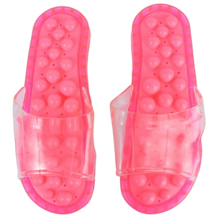 

1 Pair of Colorful Slipper Foot Massager Anti-Skid Slipper Durable Comfortable Shoes for Home Swimming Size M Red