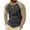 Dark Gray, variant on Bosfbaoi Men's Long Sleeve Raglan T‑Shirts Color Block Crew Neck X‑Stitch Decor Casual Daily Tops