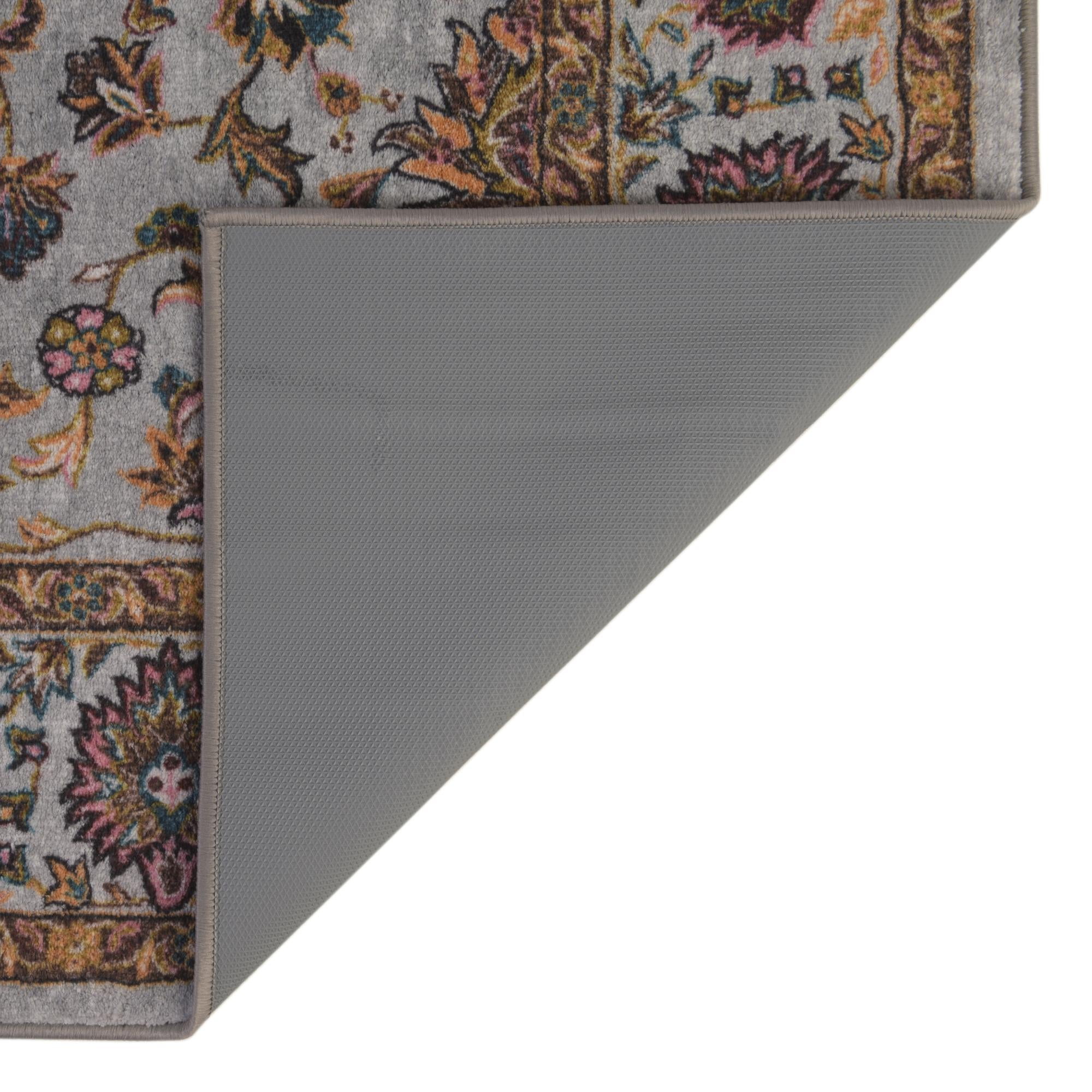 Rugs.com Medina Collection Rug – 5 Ft Square Cloud Gray Medium Rug Perfect For Living Rooms, Kitchens, Entryways