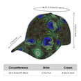 thumbnail image 2 of Sikiie Peacock Feathers Unisex Vintage Washed Unstructured Baseball Cap Soft Cap Adjustable Unisex Baseball Hat Dad Hat, 2 of 6