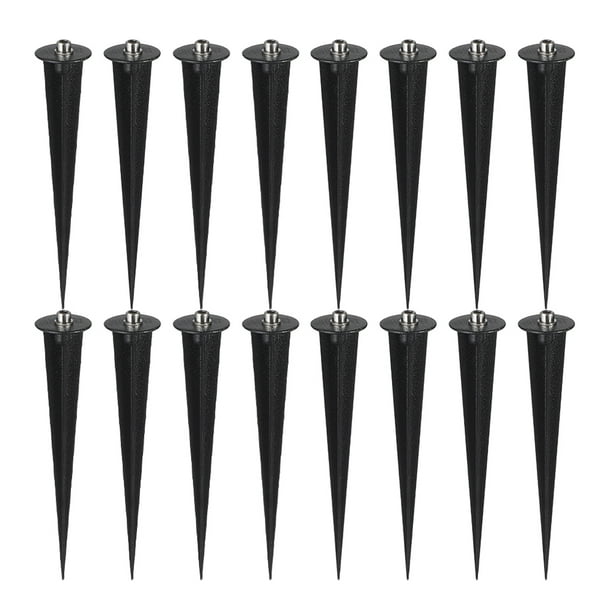 16 estacas de aluminio para lámparas solares de jardín delantero, soporte estable para lámparas de césped.
