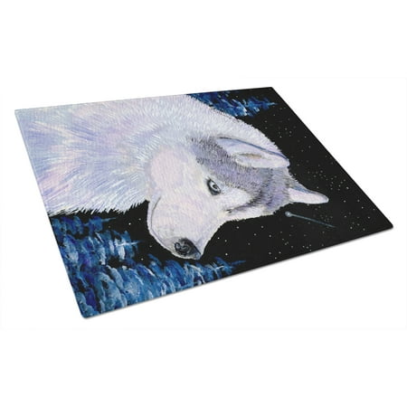 

Carolines Treasures SS8617LCB Siberian Husky Glass Cutting Board Large 12H x 16W multicolor