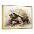 thumbnail image 2 of Designart "Simplistic Turtle I" Animals Turtle Floater Framed Wall Art Living Room, 2 of 5