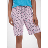 HUE Women's Pink Printed Tiki Hut Classic Bermuda Sleepwear Shorts Size S