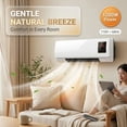 thumbnail image 3 of TAZTIR Portable Air Conditioner Natural Air, 2-In-1 Wall Mounted Fan With Warm Heat, 1200W Space Saving Unit, Remote Control, Quiet Bedside Comfort For Patio Bedroom Office Bathroom, 3 of 9