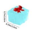 thumbnail image 3 of Latrodar Christmas Mini Resin Gift Box 12 PCS Light up Wrapping Ornaments Decor with Bow 6 Colors Elegant Handicraft Box 0.7x0.74in for Xmas Gifts Party Supplies Blue, 3 of 5
