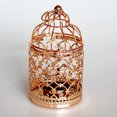 thumbnail image 3 of Ruiboury Electroplated Metal Birdcage Shape Tea Light Candle B- Holder Rose Gold Type A 1Set, 3 of 6