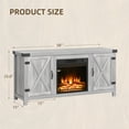 thumbnail image 6 of Homall Modern Farmhouse TV Stand Double Barn Door Fireplace TV Stand for TVs up to 65 inch,Grey Wash, 6 of 7