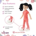 thumbnail image 6 of Emily Rose 14" Doll Clothes 2 Piece Pajamas with Fluffy Bunny Slippers | For 14-inch Fashion Dolls, 6 of 8
