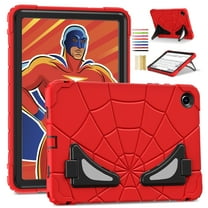 Kids Cases for Samsung Galaxy Tab A9 8.7" 2023 SM-X110 / SM-X115 Case with Sturdy Kickstands, Heavy Duty Shockproof case for Kids Children Boys Girls for Tab A9, Red Black