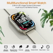 Posrue H5 Smart Watch with Bluetooth Call, IP68 Waterproof Fitness Tracker for Women and Men, Beige