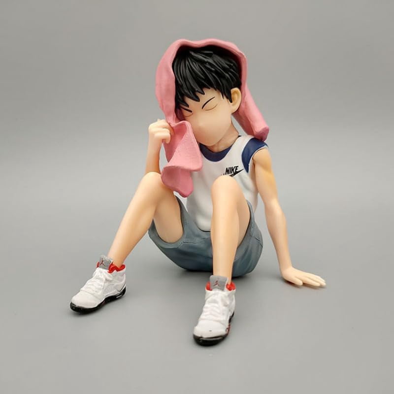 New Hanamichi Sakuragi, Kaede Rukawa Figure, Sitting 5pieces Anime Figures 8cm/3.1inch Handmade PVC Game Character Decoration Gift