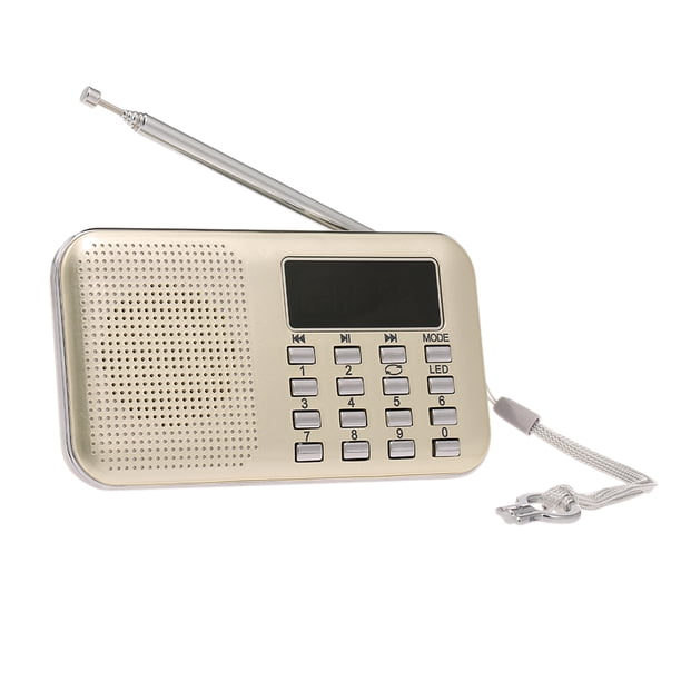 Y-896 USB Radio FM, Altavoz de 3W/Reproductor de audio MP3/Tarjeta TF AUX-IN Salida de Audifonos Irfora Dorado
